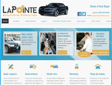 Tablet Screenshot of lapointeautomotiveenterprises.com